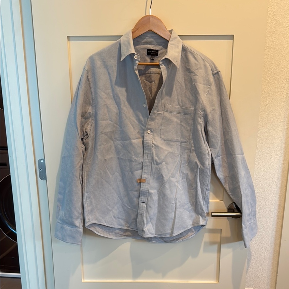 Men's Club Monaco XL Slim Fit Light Blue Button-Up Shirt